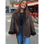 Cosy Winter Jacket with Soft Lining – Rich Brown
