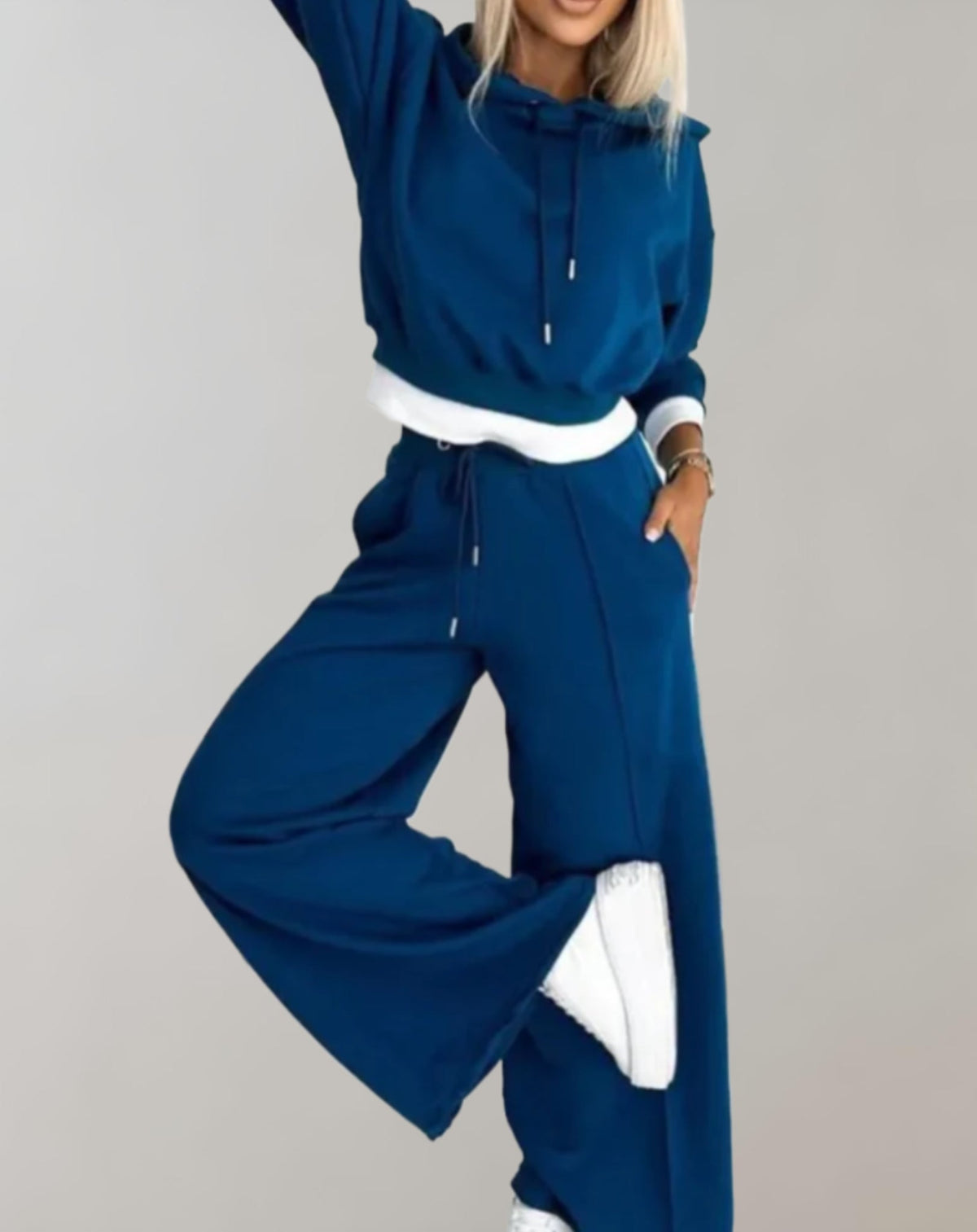 Hooded Jumper & Wide Leg Trouser Set – Knit Two Piece in 6 Colours