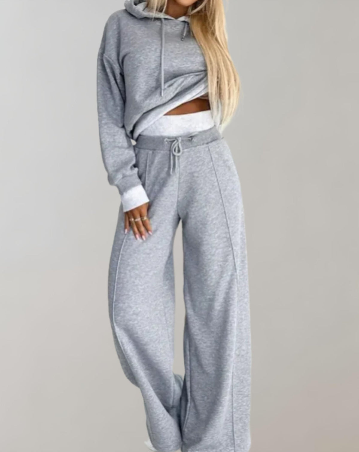 Hooded Jumper & Wide Leg Trouser Set – Knit Two Piece in 6 Colours