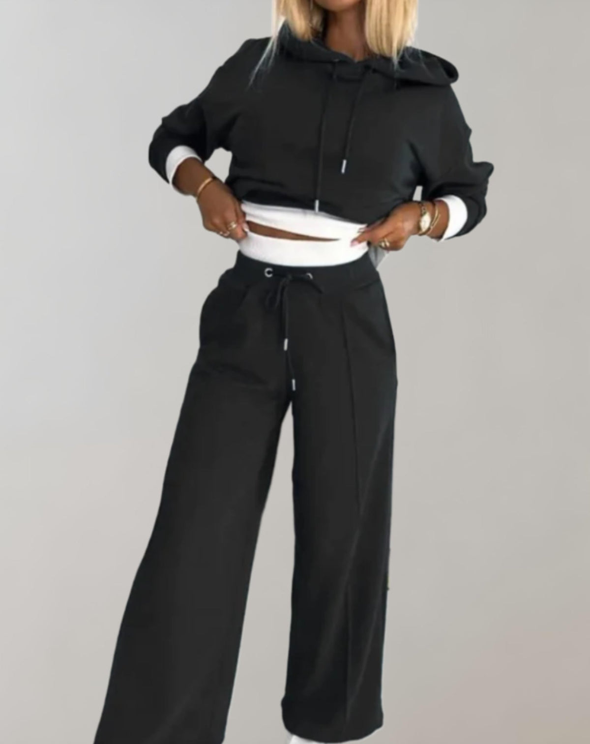 Hooded Jumper & Wide Leg Trouser Set – Knit Two Piece in 6 Colours