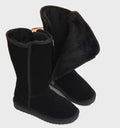 Warm Lined Suede Look Boots with Zip – Waterproof Winter Boots