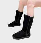 Warm Lined Suede Look Boots with Zip – Waterproof Winter Boots