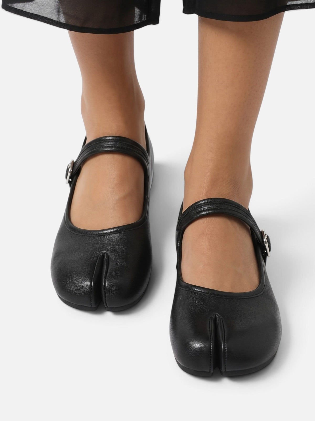 Tabi Split-Toe Mary Janes with Buckle Strap