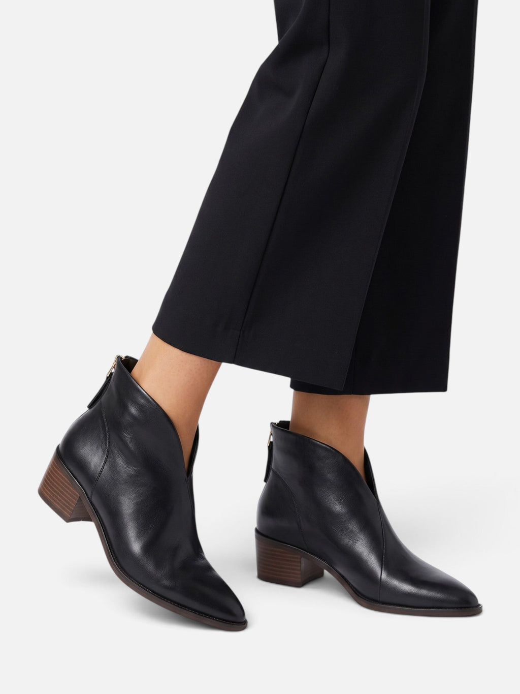 Pointed Toe Ankle Boots – Vegan Leather