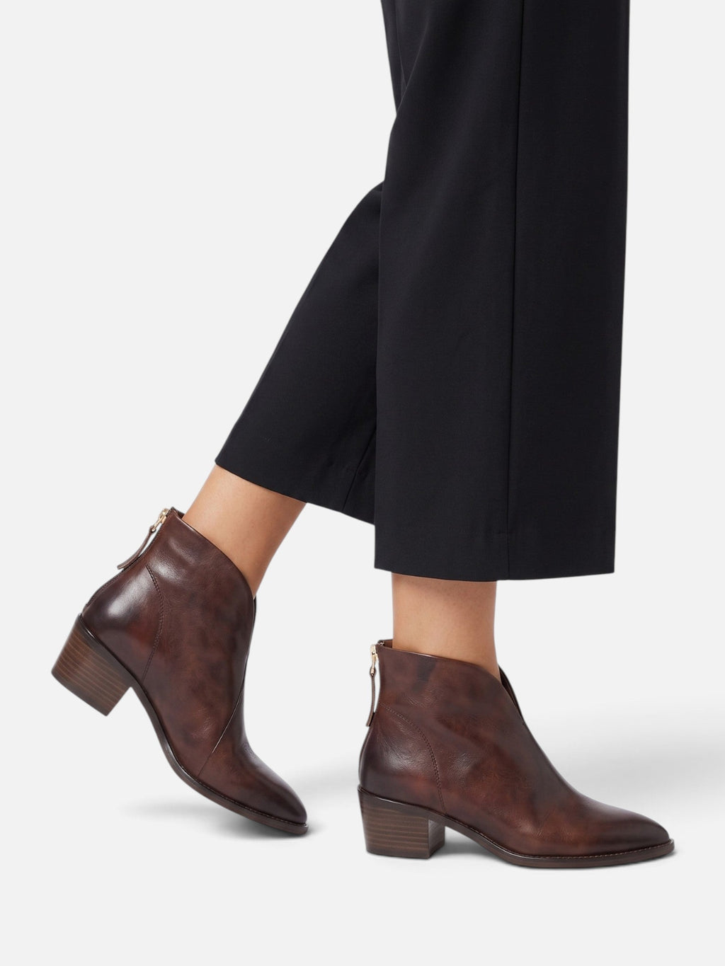 Pointed Toe Ankle Boots – Vegan Leather