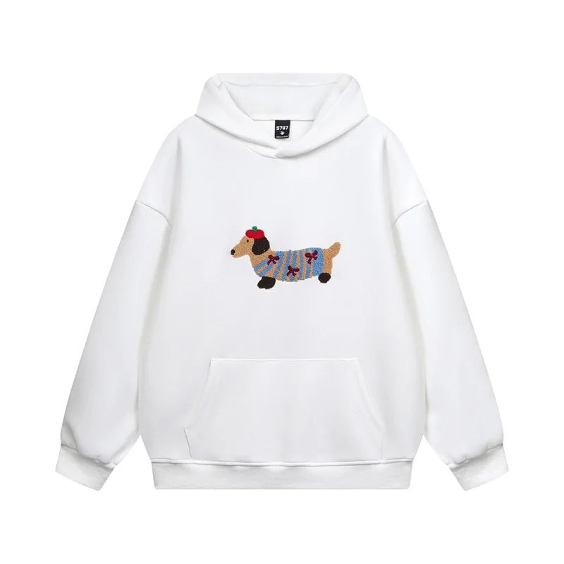 Embroidered Dachshund Hoodie – Women's Cosy Dog Hoodie