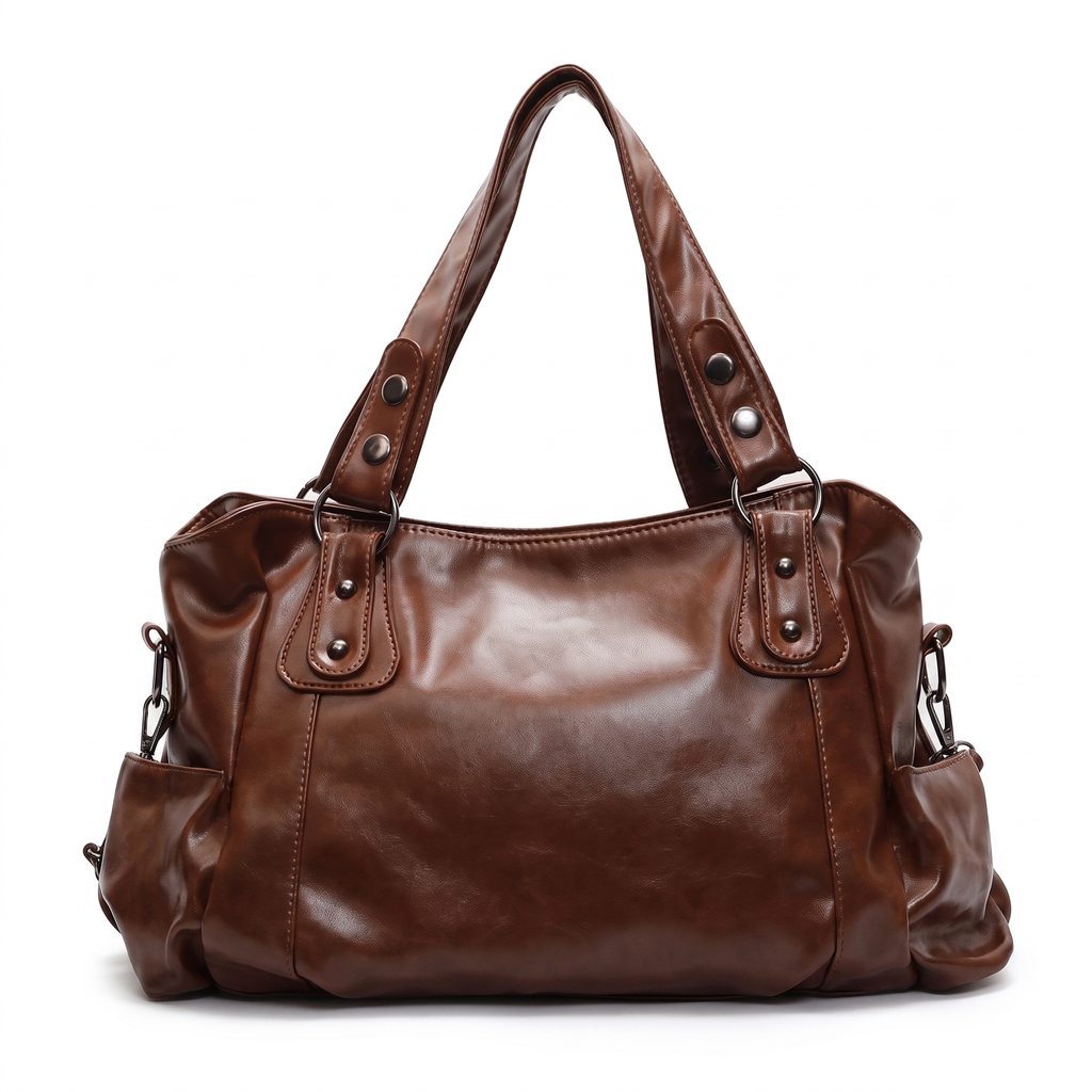 Slouchy Hobo Bag with Snap-Tab Handles