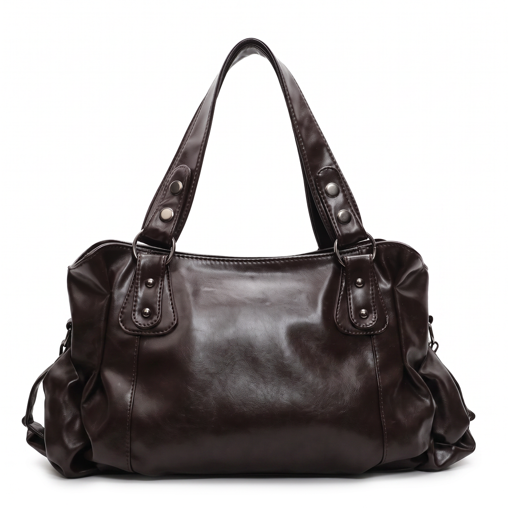 Slouchy Hobo Bag with Snap-Tab Handles