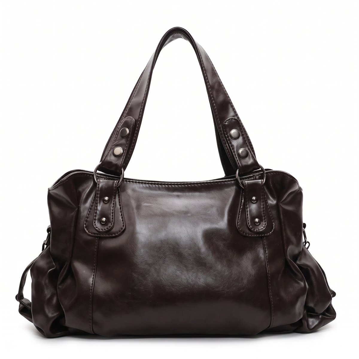 Slouchy Hobo Bag with Snap-Tab Handles