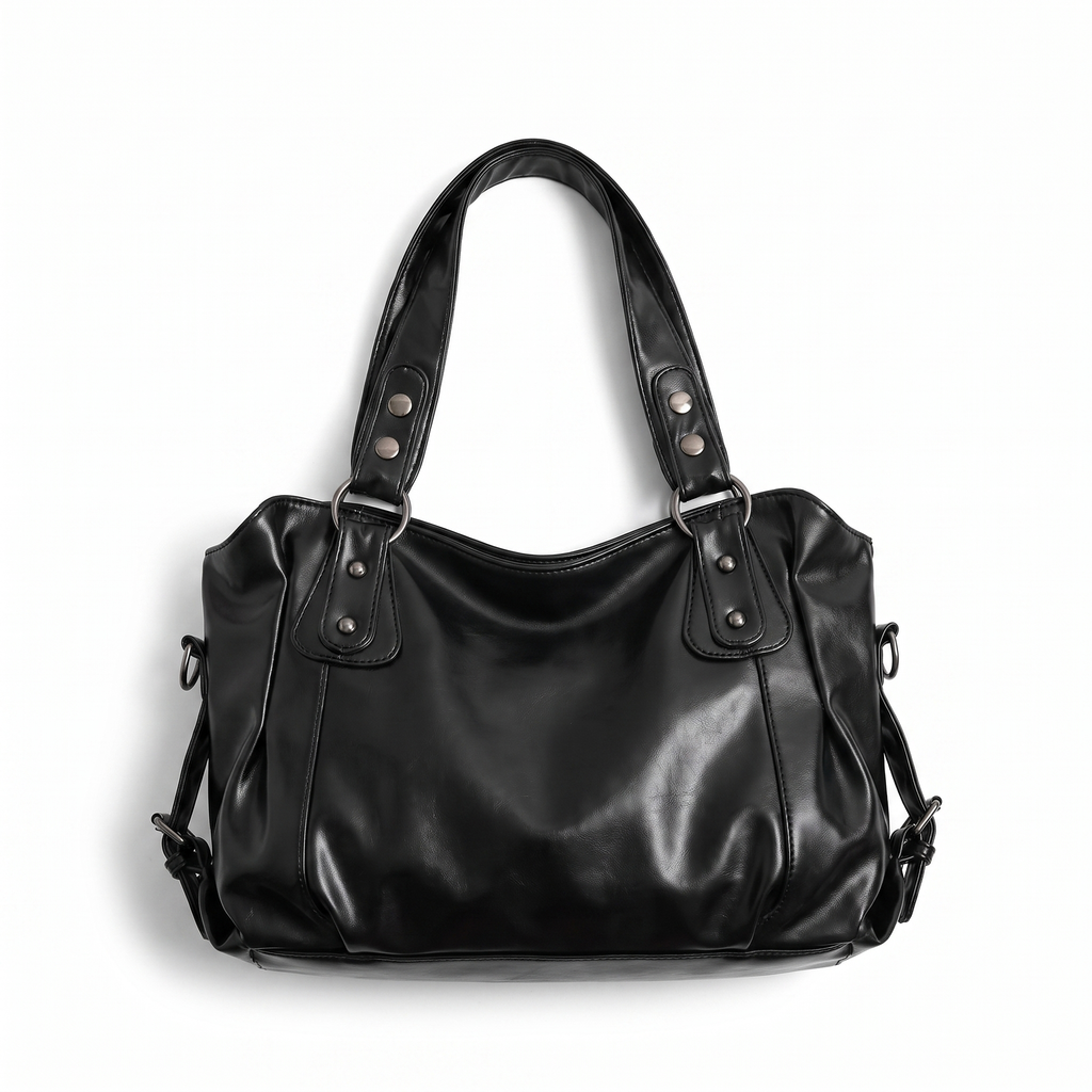 Slouchy Hobo Bag with Snap-Tab Handles