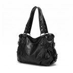 Slouchy Hobo Bag with Snap-Tab Handles