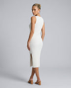 Ribbed Fitted Knit Midi Dress