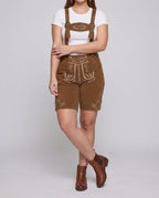 Women's Traditional Embroidered Lederhosen Shorts