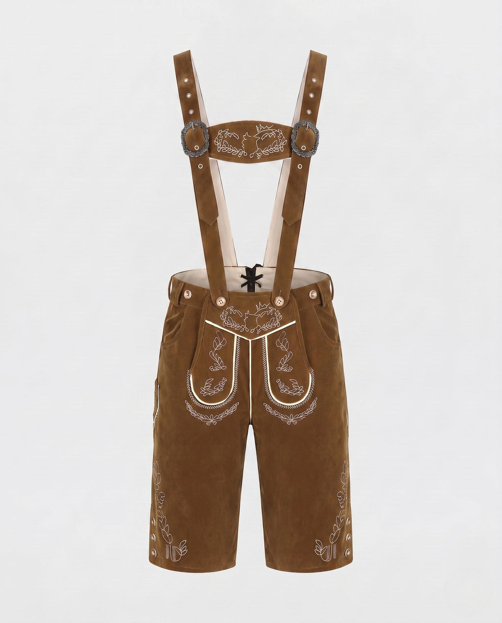 Women's Traditional Embroidered Lederhosen Shorts