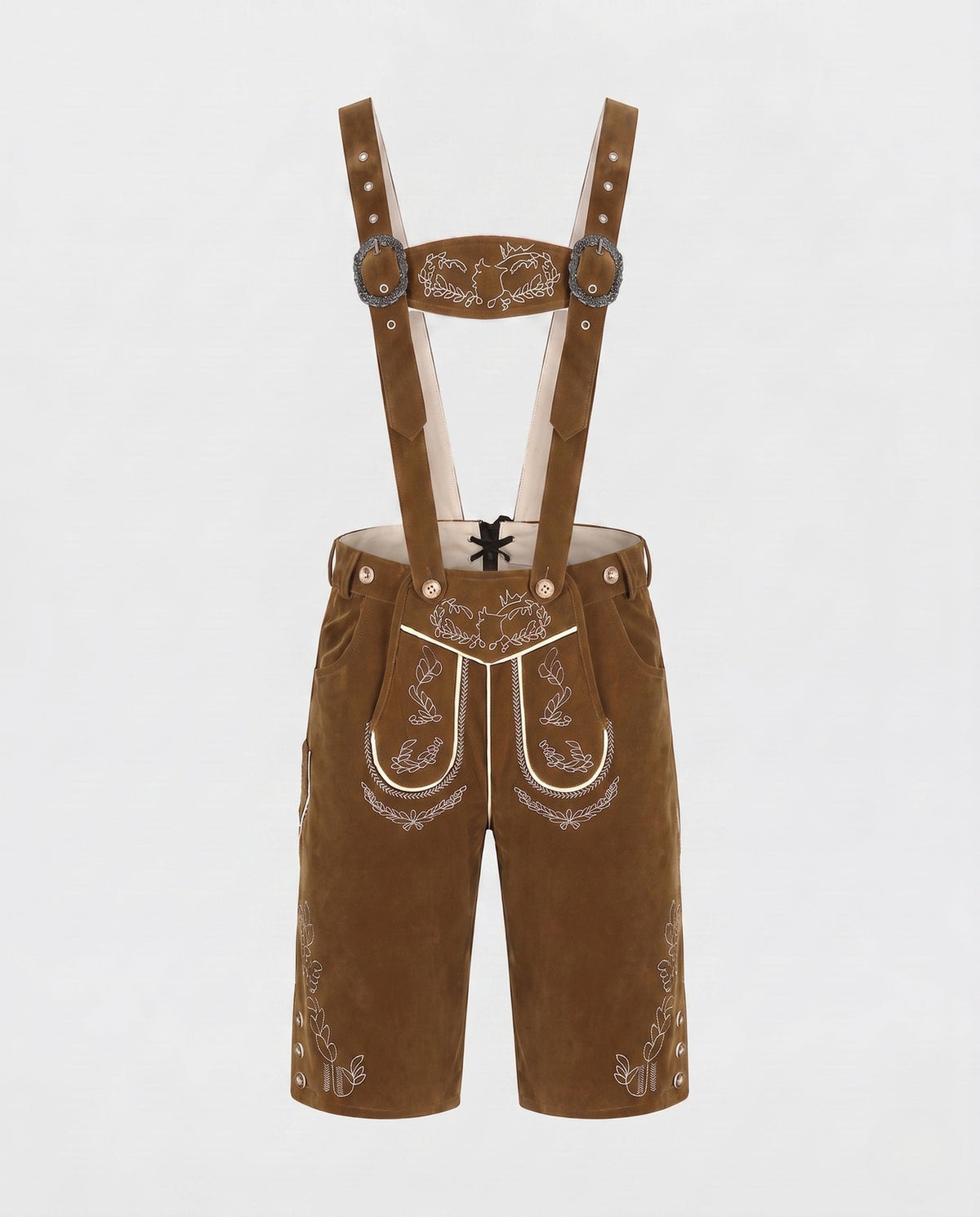 Women's Traditional Embroidered Lederhosen Shorts