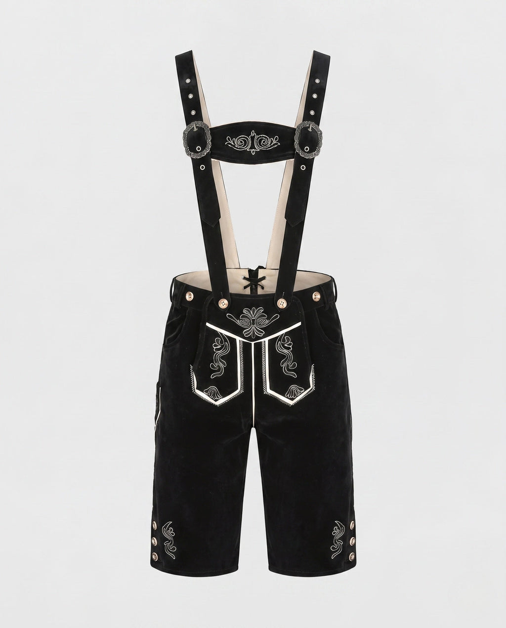 Women's Traditional Embroidered Lederhosen Shorts
