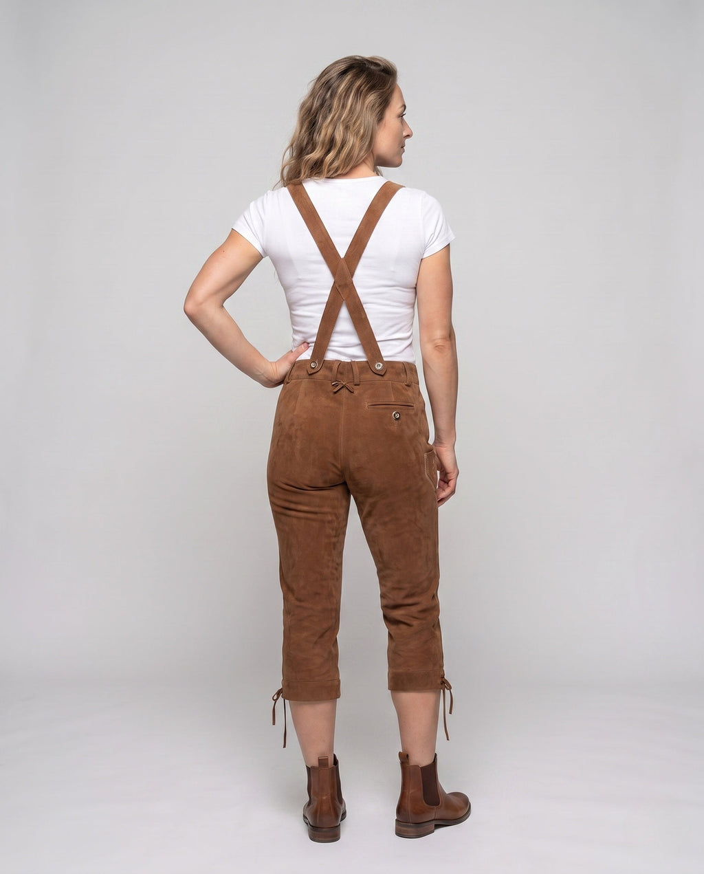 Women's Traditional Embroidered Lederhosen Trousers