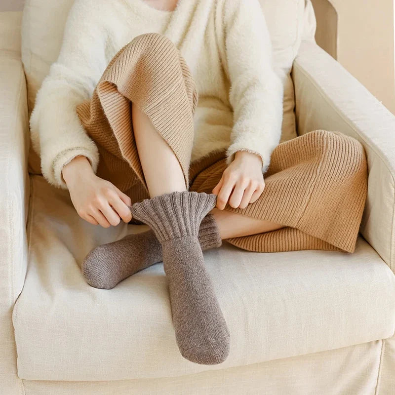 Thermal Fleece Lined Plush Socks – 5 Pair Mix Pack