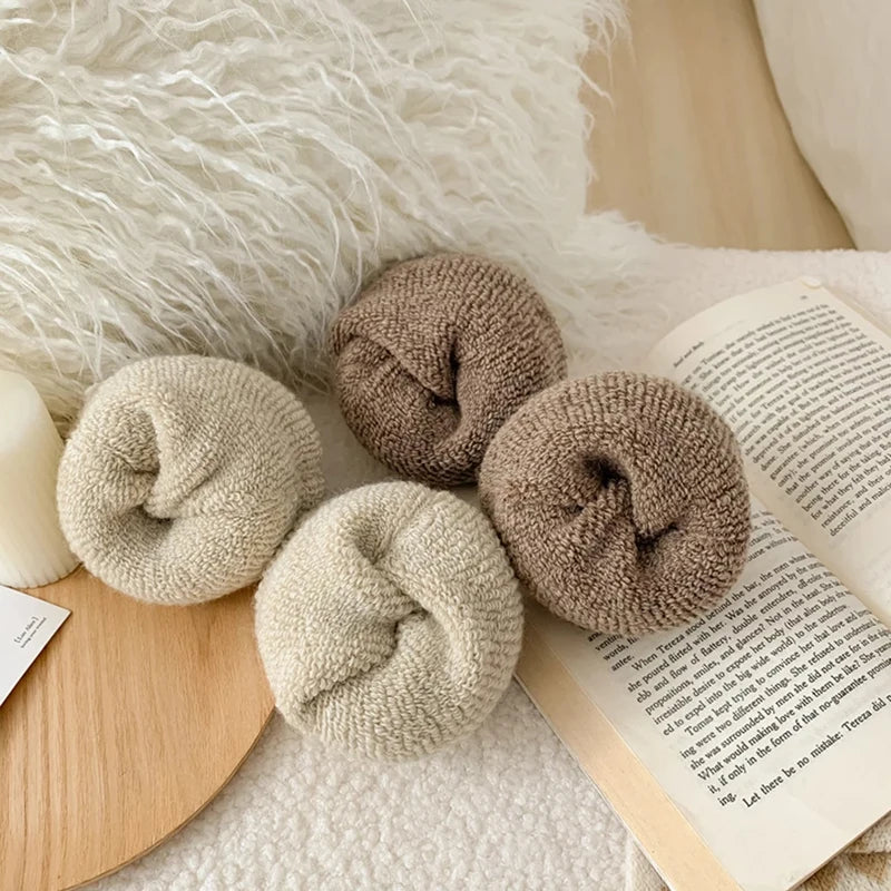 Thermal Fleece Lined Plush Socks – 5 Pair Mix Pack