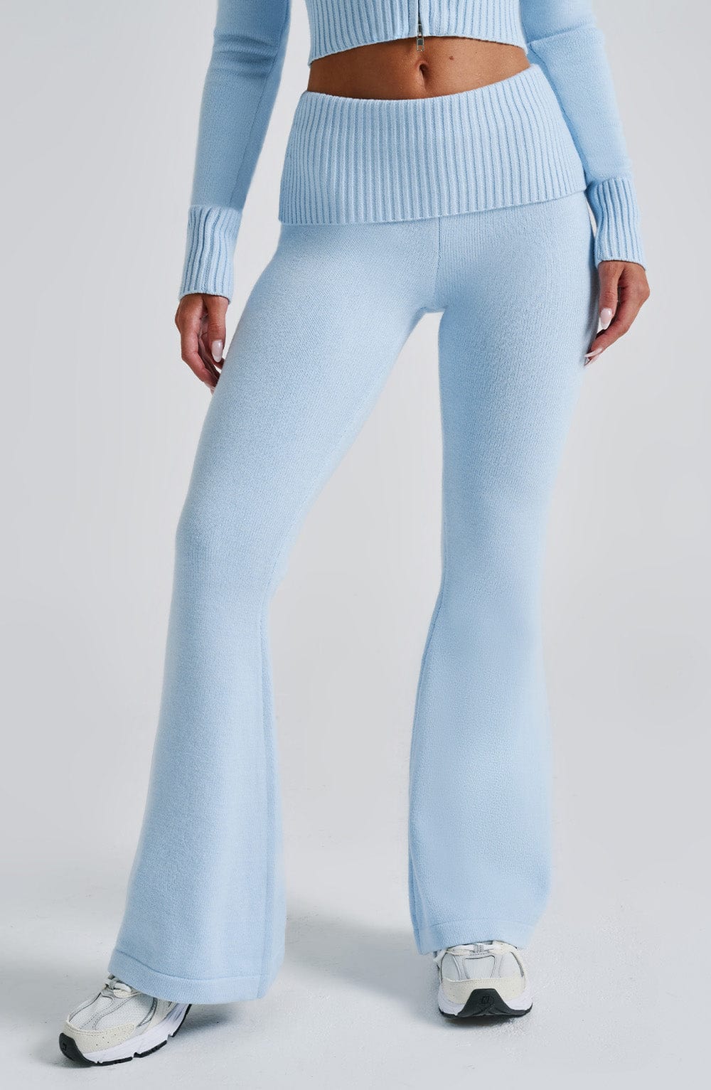 Azure Blue Knit Co-Ord Set – Luxury Lounge Two-Piece | Meave & Ivy