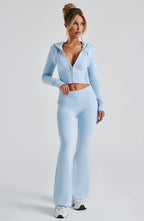 Azure Blue Knit Co-Ord Set – Luxury Lounge Two-Piece | Meave & Ivy