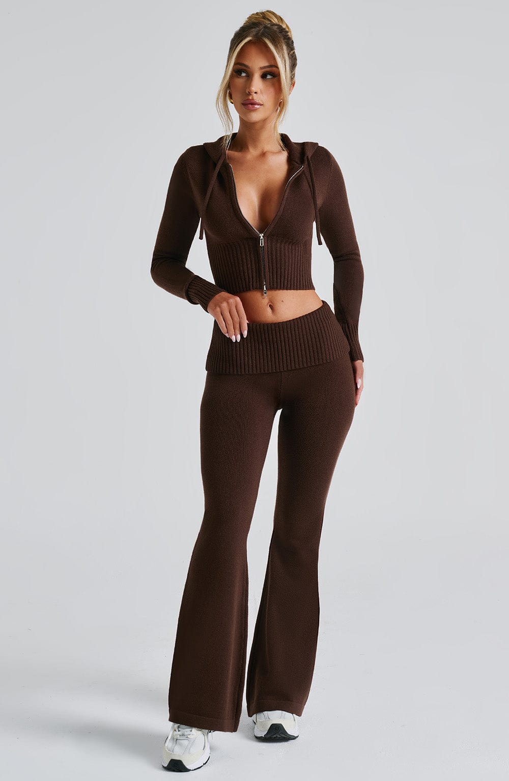 Brown Knit Co-Ord Set – Chocolate Luxury Lounge Two-Piece | Meave & Ivy