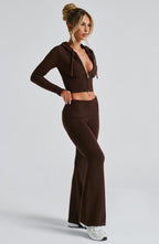 Brown Knit Co-Ord Set – Chocolate Luxury Lounge Two-Piece | Meave & Ivy