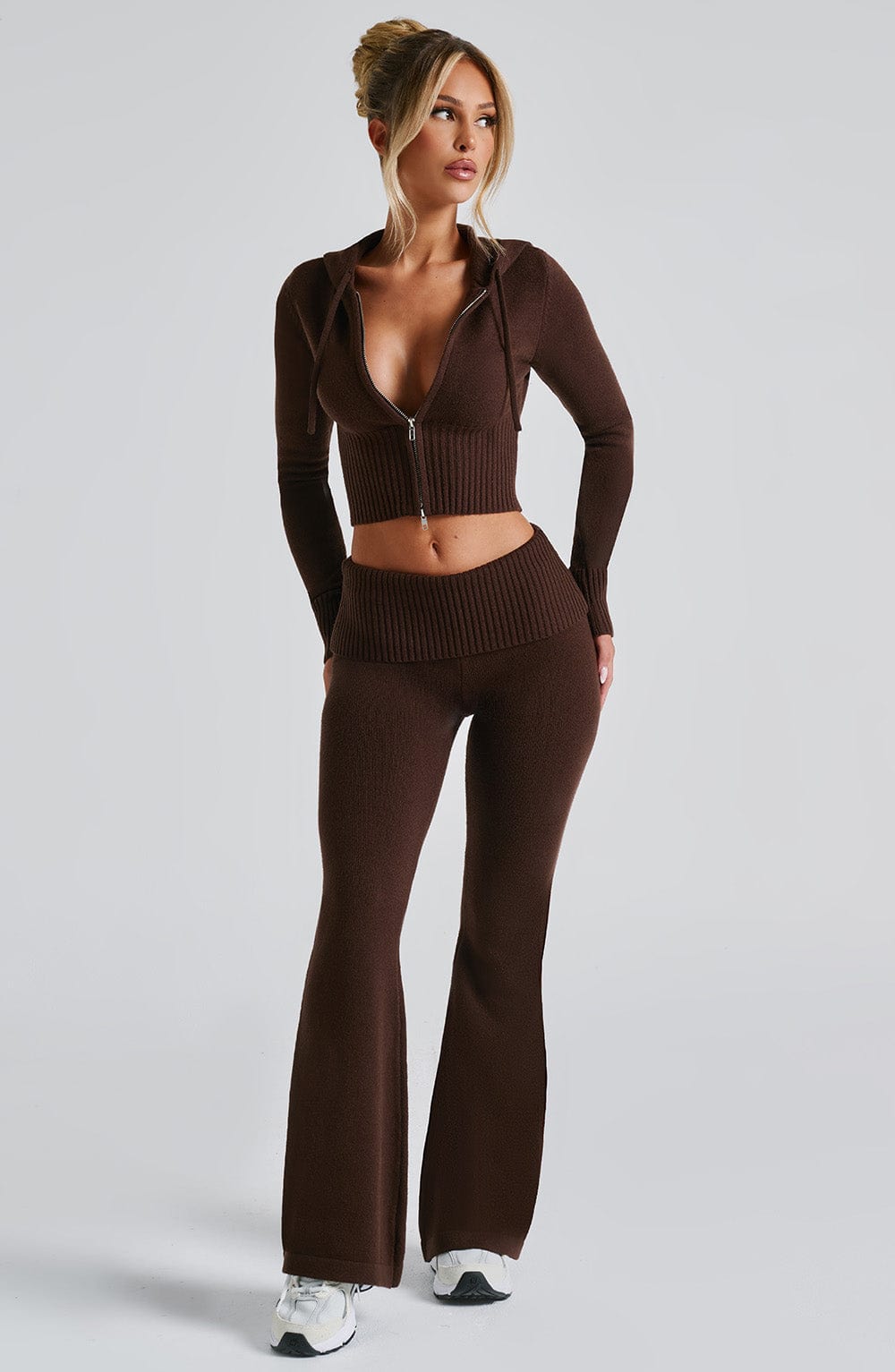 Brown Knit Co-Ord Set – Chocolate Luxury Lounge Two-Piece | Meave & Ivy