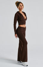 Brown Knit Co-Ord Set – Chocolate Luxury Lounge Two-Piece | Meave & Ivy