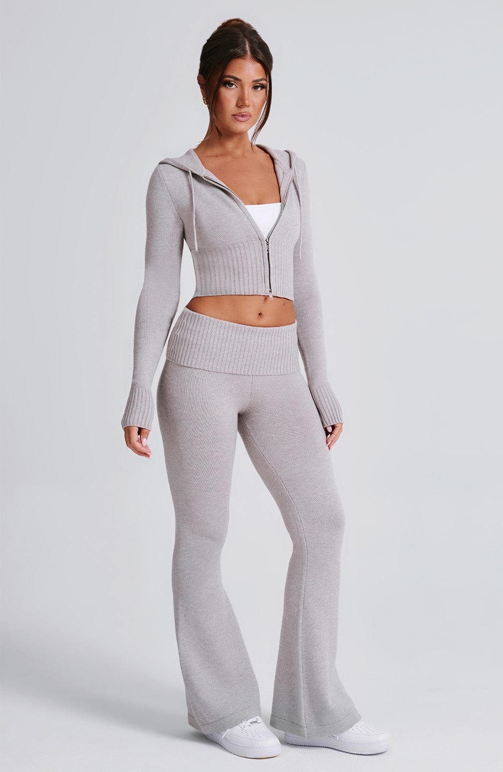 Brown Tweed Wide-Leg Tailored Trousers – Luxury Suit Pants | Meave & Ivy