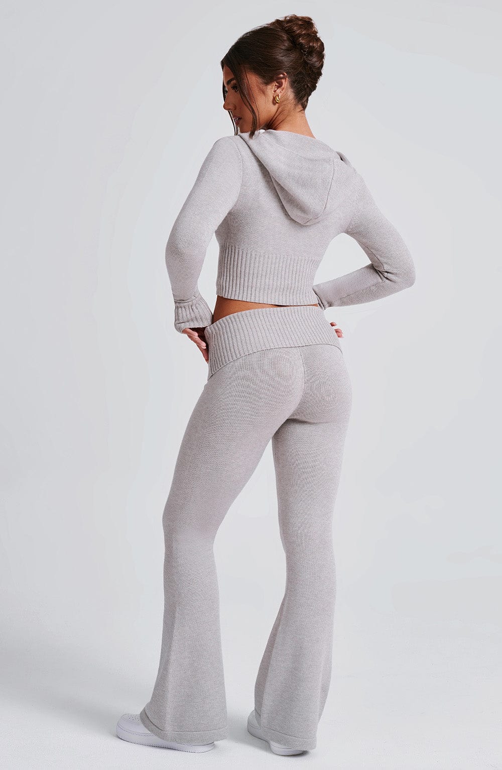 Brown Tweed Wide-Leg Tailored Trousers – Luxury Suit Pants | Meave & Ivy