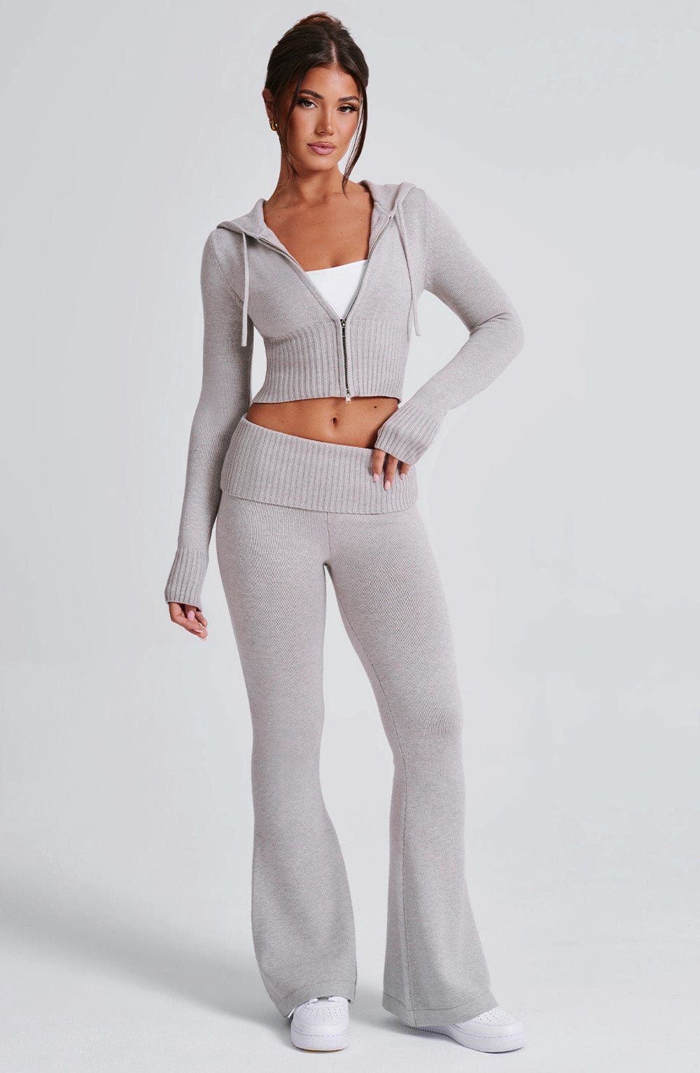 Brown Tweed Wide-Leg Tailored Trousers – Luxury Suit Pants | Meave & Ivy