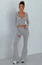 Brown Tweed Wide-Leg Tailored Trousers – Luxury Suit Pants | Meave & Ivy