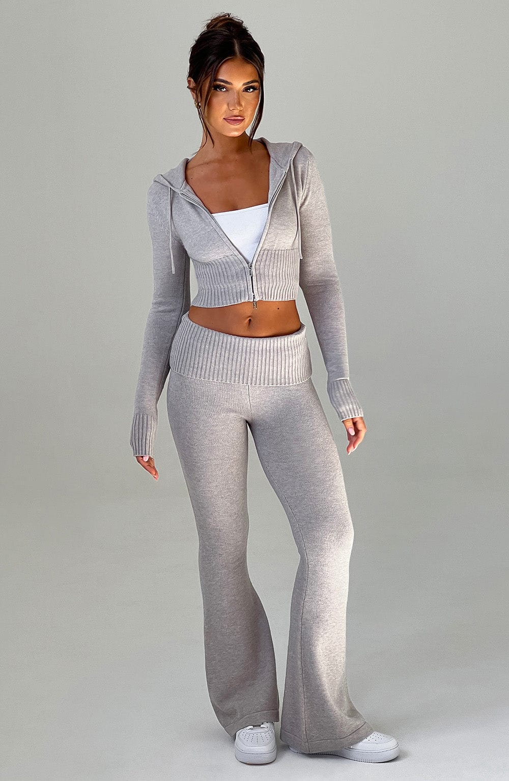 Brown Tweed Wide-Leg Tailored Trousers – Luxury Suit Pants | Meave & Ivy