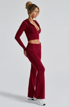 Red Knit Co-Ord Set – Bold Luxury Lounge Two-Piece | Meave & Ivy