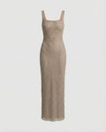 Square Neck Maxi Dress - Elegant Evening Occasion Dress | Meave & Ivy