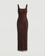 Square Neck Maxi Dress - Elegant Evening Occasion Dress | Meave & Ivy