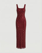 Square Neck Maxi Dress - Elegant Evening Occasion Dress | Meave & Ivy
