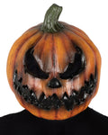 Adults' Full-Head Demon Pumpkin Latex Mask – Hand-Painted