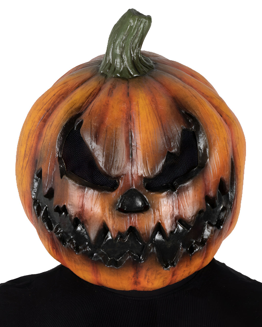 Adults' Full-Head Demon Pumpkin Latex Mask – Hand-Painted