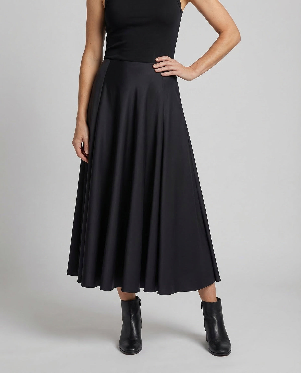 Women's High Waisted Maxi Skirt with Flowing A-Line Cut