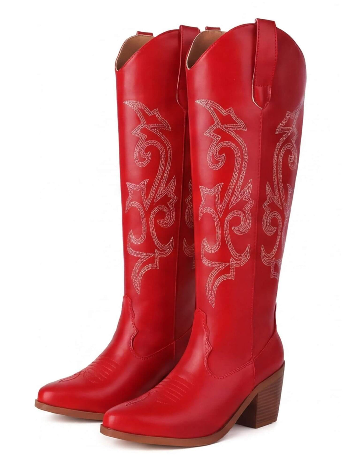 Women's Knee-High Heeled Western Boots