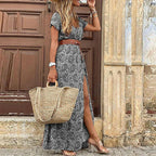 Lina | Women's Summer Casual Paisley Maxi Dress | Meave & Ivy