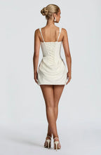 Draped Corset Mini Dress – Elegant Bodycon Party Dress | Meave & Ivy
