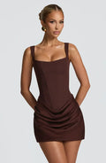 Draped Corset Mini Dress – Elegant Bodycon Party Dress | Meave & Ivy