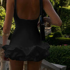 Backless Ruffle Mini Dress – Elegant Party Dress | Meave & Ivy