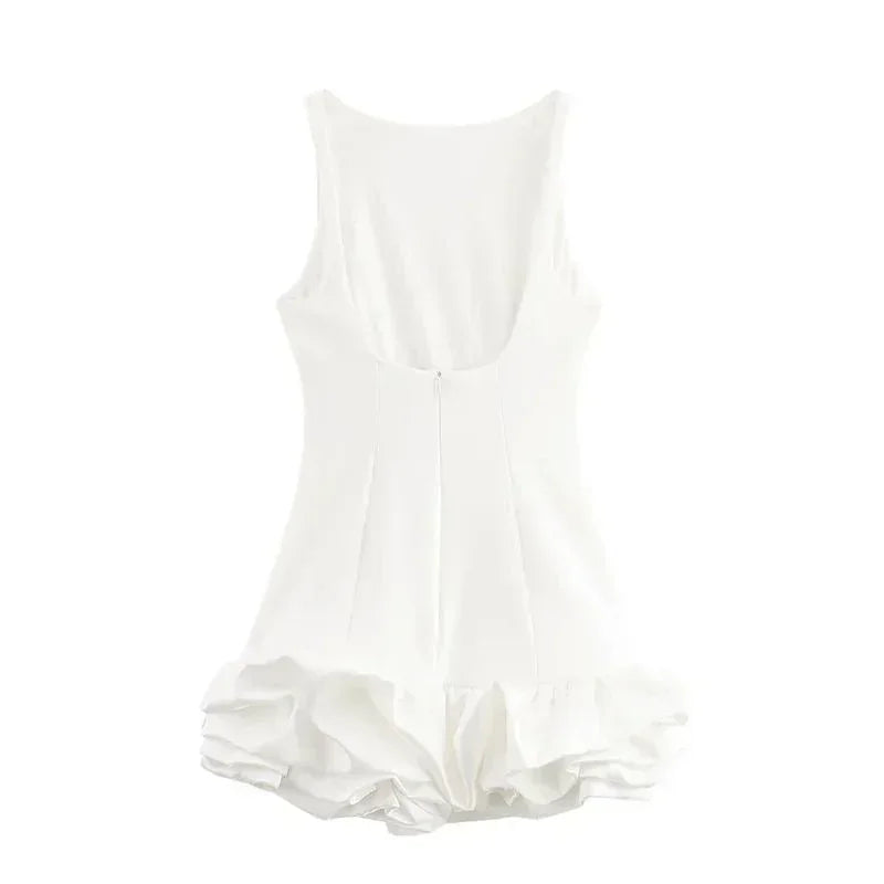Backless Ruffle Mini Dress – Elegant Party Dress | Meave & Ivy