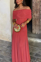 Pleated One-Shoulder Maxi Dress – Elegant Evening Gown | Meave & Ivy