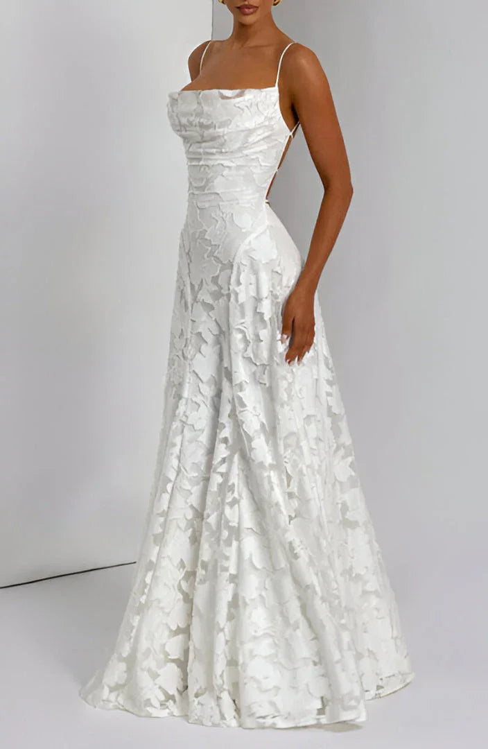 Floral Thin-Strap Maxi Dress – Elegant Summer Evening Dress | Meave & Ivy