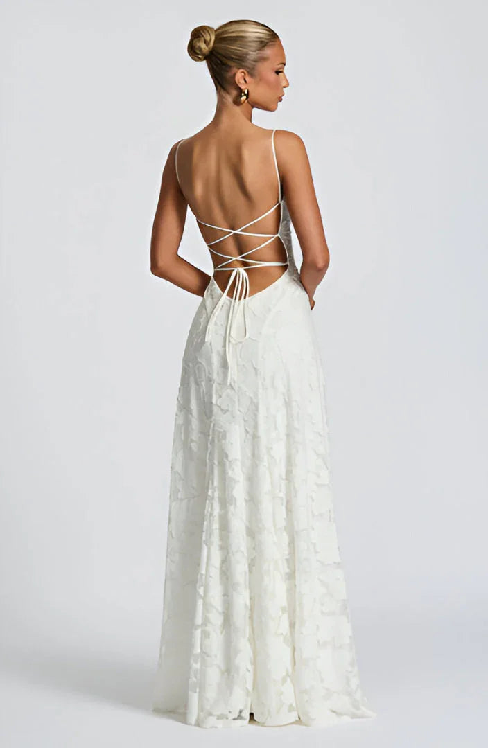 Floral Thin-Strap Maxi Dress – Elegant Summer Evening Dress | Meave & Ivy
